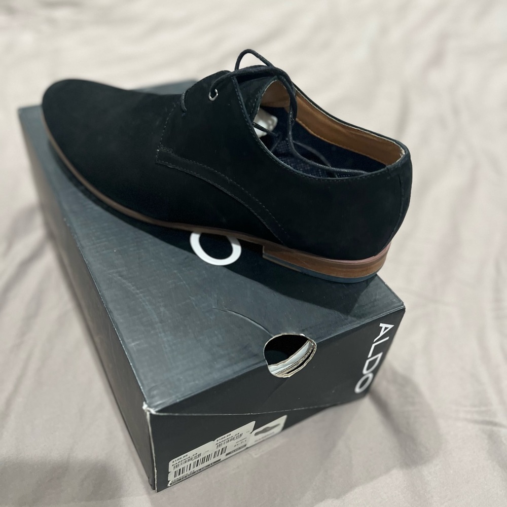 Aldo dress shoe black suede size 13